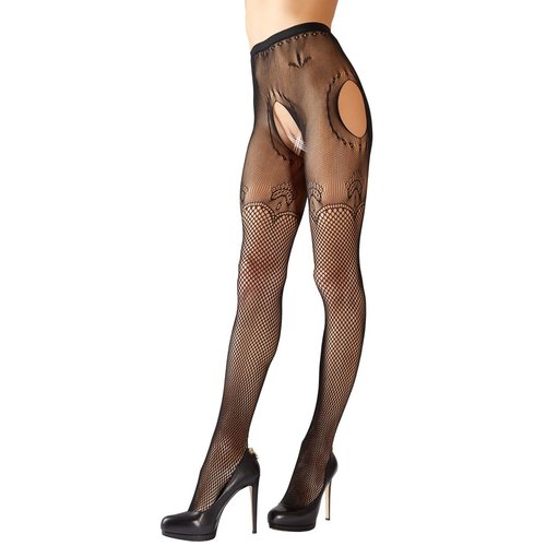 Cottelli Collection Stockings & Hosiery Panty met Verschillende Net Motieven