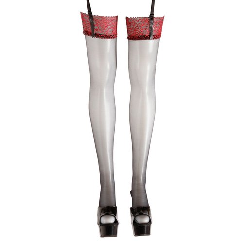 Cottelli Collection Stockings & Hosiery Erotische Kousen met Rode Rand Verfijnd