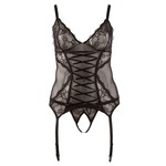 Cottelli Collection Plus Plus Size Sexy Jarretel Set Licht Transparant