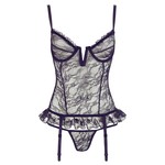 Cottelli Collection Lingerie Sierlijk en Elegante Jarretel Body met String