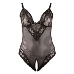 Cottelli Collection Plus Plus Size Sexy Body met Open Kruis en Kanten Afwerking