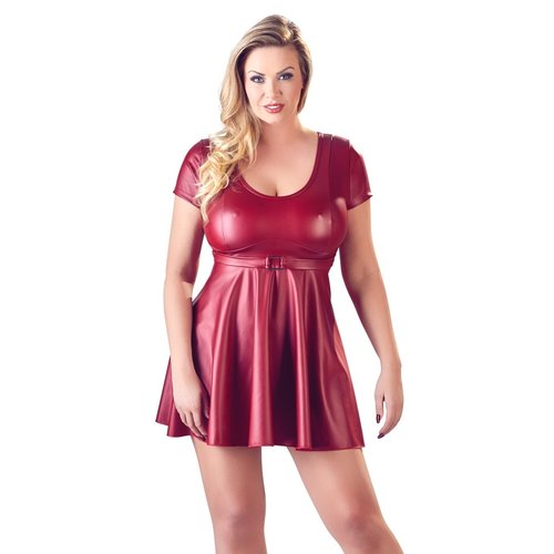 Cottelli Collection Plus Plus Size Uitdagende Babydoll met Riem en Gesp