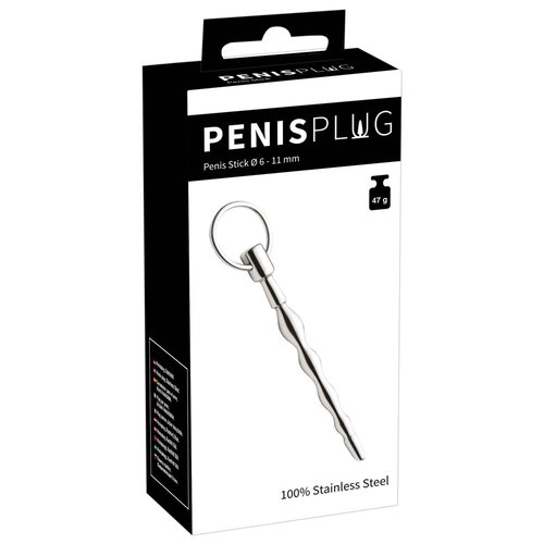 You2Toys RVS Penis Plug met Ribbels en Ring Stimulerend