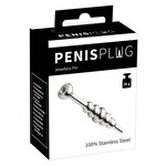 You2Toys RVS Sperma Stopper Penis Plug met Diamant Geribbeld