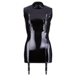 Black Level Wetlook Jarretel Mini Jurk met Open Cups