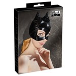 Black Level Fetish Masker van Vinyl Lak met Katten Oren