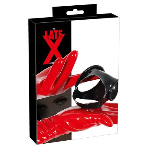 Late X Latex Penis Ring en Ball Stretcher