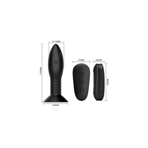 Mr Play Mr Play Vibrerende Buttplug met Roterende Hals