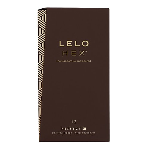 LELO Lelo Hex Hoogwaardige Honingraat Structuur Condooms Respect XL 12 stuks