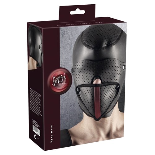 Fetish Collection Fetish Hoofmasker met Geperforeerde Inzetstukken Isolerend