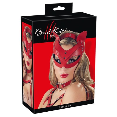 Bad Kitty Katten Hoofdmasker met Halsband Verstelbaar