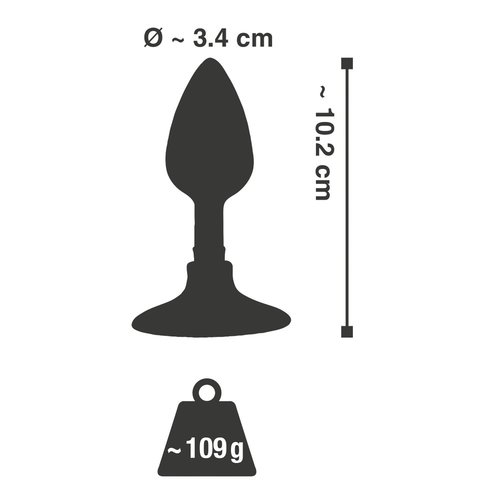 You2Toys Metalen Buttplug met Siliconen Zuignap Stop Temperatuurgevoelig Medium