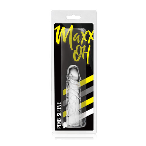 Maxx'Oh Geaderde Penis Sleeve met Spitse Gladde Eikel