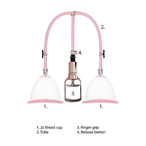 PUMPED Hoogwaardige Borsten Pomp met Vingerpomp en Sterke Zuiging Medium