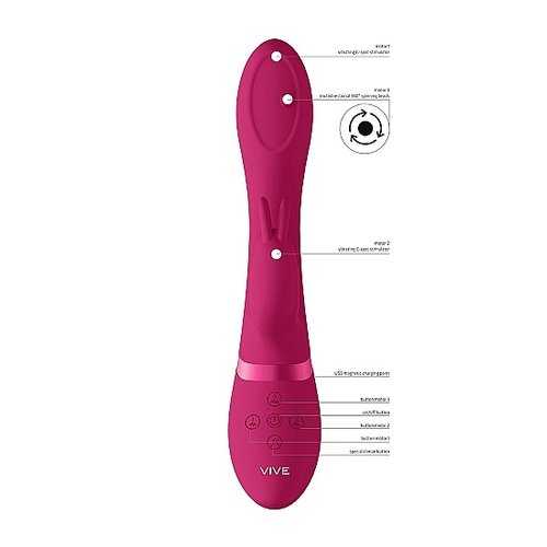 Vive Mira Luxe G-spot Rabbit vibrator met Roterende Nop