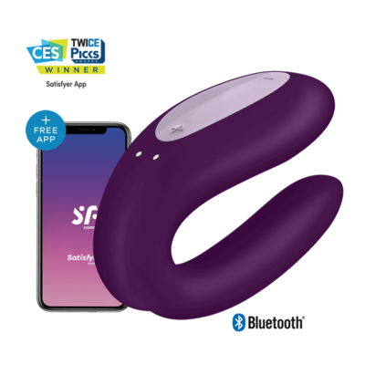 Satisfyer Double Joy Paars incl. Bluetooth en App