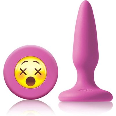 Siliconen Buttplug met Emoji Stop WTF Small