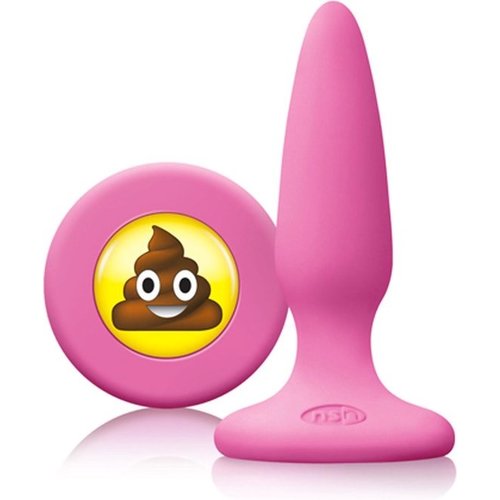 NSnovelties Siliconen Buttplug met Emoji Stop Drol Small