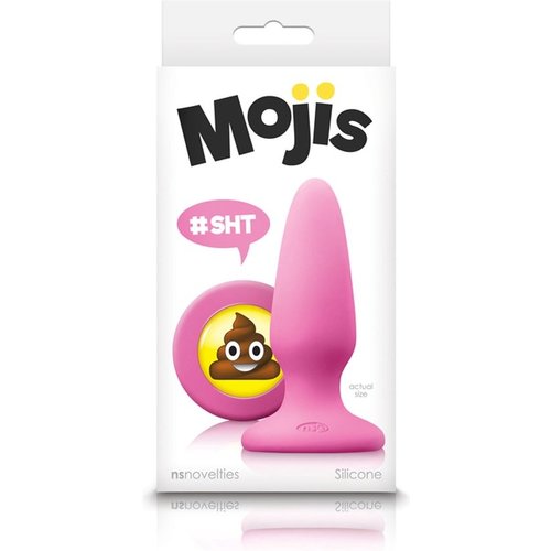 NSnovelties Siliconen Buttplug met Emoji Stop Drol Medium