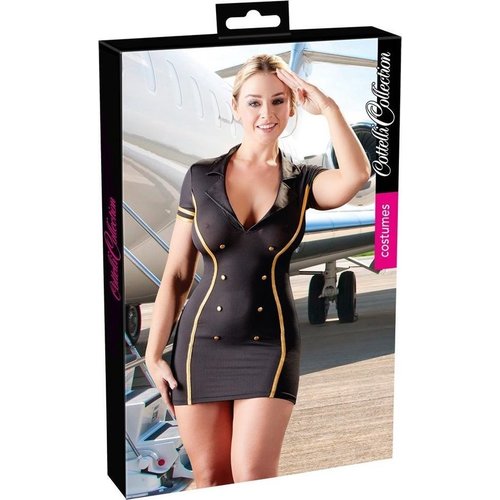 Cottelli Collection Costumes Sexy Stewardess Mini Jurk Small