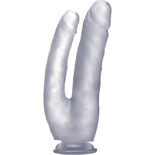 RealRock Transparante Dubbele Dildo met Zuignap