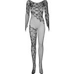 Obsessive Open Body Stocking met Aangehechte Kousen XL/2XL