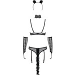 Obsessive Sexy Catwoman Lingerie Set met Oortjes