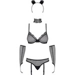 Obsessive Sexy Catwoman Lingerie Set met Oortjes