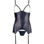 Cottelli Collection Lingerie Kinky Wetlook Body met Open Borsten