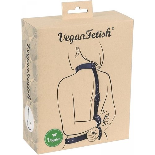 Vegan Fetish Vegan Bondage Halsriem met Polsboeien