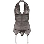 Cottelli Collection Lingerie Geplooid Jarreteltopje met Kant