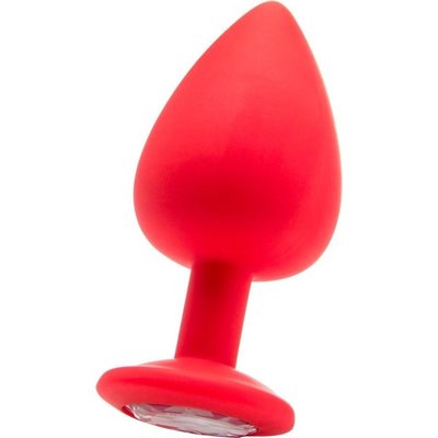 Siliconen Buttplug met Diamant XL
