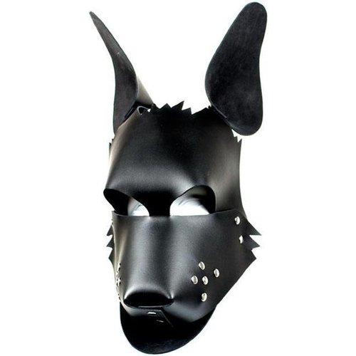 Kiotos Leather Leren Masker voor Puppy Play en Pet Play