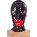 Late X Latex Hoofdmasker met Rode Lippen