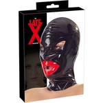 Late X Latex Hoofdmasker met Rode Lippen