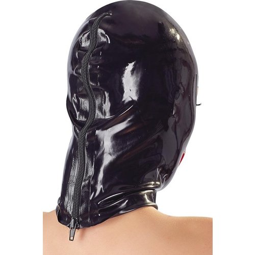 Late X Latex Hoofdmasker met Rode Lippen