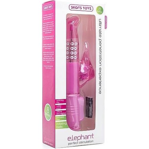 Shots Toys Pink Elephant Tarzan Parel Vibrator