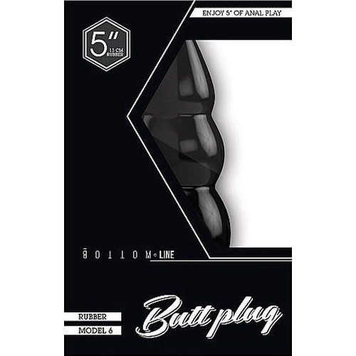 BottomLine Rubberen Buttplug Stimulatie Golven Large