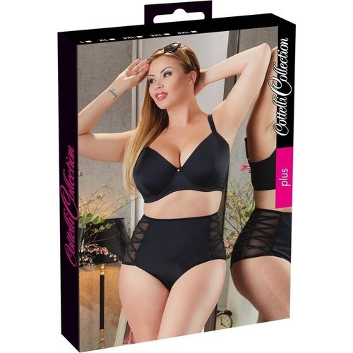 Cottelli Collection Plus Plus Size Hoge Taille Slip met Veters