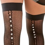 Cottelli Collection Lingerie Hold Up Kousen met Studs