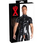 Late X Latex Mannen Shirt met Rits