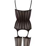 Mandy Mystery Lingerie Jarretel Catsuit met Open Kruis M/L