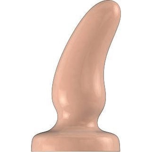 Bottom Line Rubberen Buttplug Licht Gebogen Medium