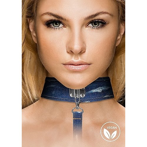 Ouch! Denim Halsband met Aanlijnriem