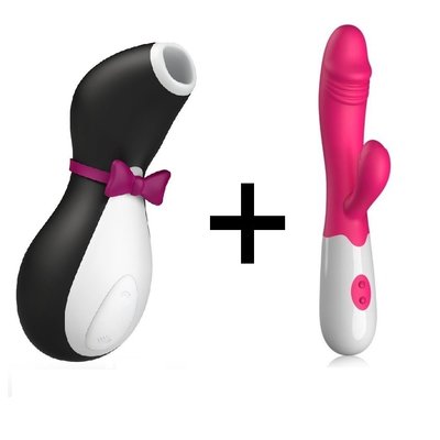 Satisfyer Pro Penguin met Easylove Tarzan Vibrator Voordeel Set