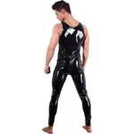 Late X Latex Bodysuit voor Mannen met Rits