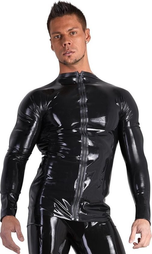 Slaapzaal uitglijden herhaling Latex Bodysuit voor Mannen met Mouwen XL - Vibies.nl | Seksspeeltjes morgen  bij je thuis bezorgd geheel anoniem.