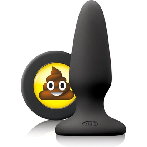 NSnovelties Siliconen Buttplug met Emoji Stop Drol Medium