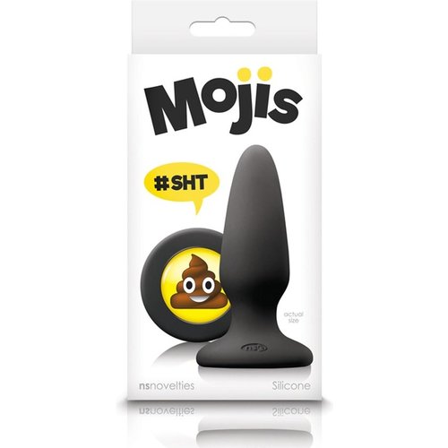 NSnovelties Siliconen Buttplug met Emoji Stop Drol Medium