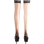 Cottelli Collection Stockings & Hosiery Hold Up Kousen met Dunne Naad Small